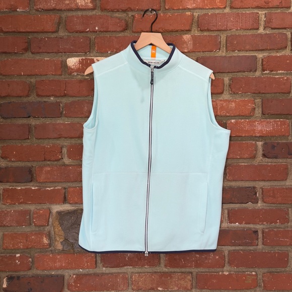 PETER MILLAR Mens THERMAL LUXURY FLOW MICRO FLEECE FULL ZIP VEST Medium NEW